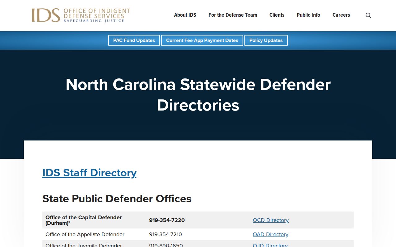Clay County criminal court case defender directory